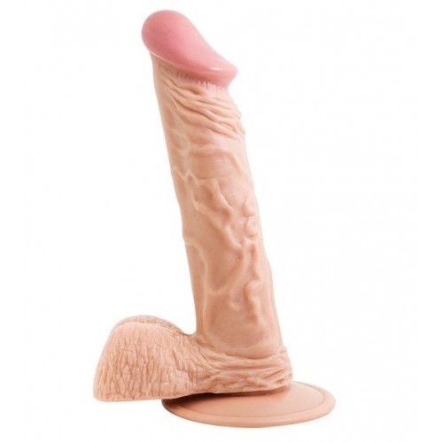 8.7 Inch Natuarl Feel Realistic Flesh Dildo With Strong Suction Cup