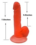 7.5 Inch Jelly Realistic Dildo Sex Toy  - Red