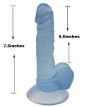 7.5 Inch Jelly Realistic Dildo Sex Toy - Blue
