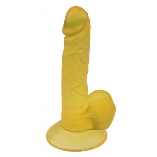7.5 centimetru želé realistické robertek sexuální hračka - žlutá