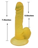 7, 5 inch gelé realistiska dildo sex leksak - gul