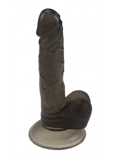 7.5 centimetru želé realistické robertek sexuální hračka - černý