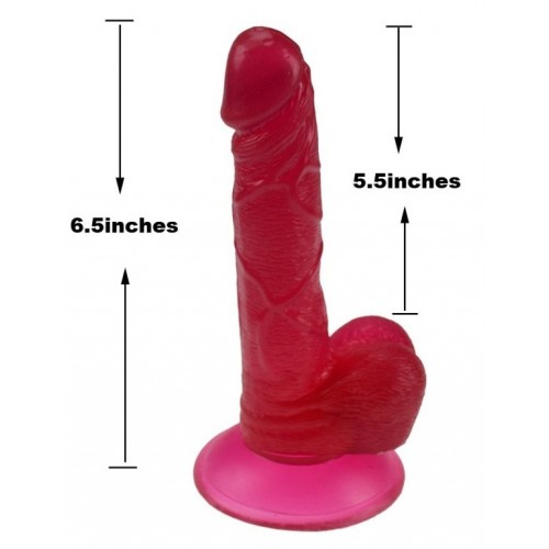 7,5 cm di gelatina realistico dildo giocattolo sessuale - rose