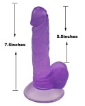 7, 5 tomme gelé realistisk dildo sexlegetøj - lilla