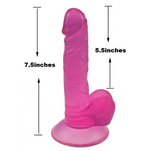 7, 5 inch gelé realistiska dildo sex leksak - rosa