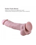 præmie silikone dildo, realistisk penis med sugekopper (stor)