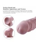 bidraget silikon dildo, realistiska penis med sugpropp (stor)