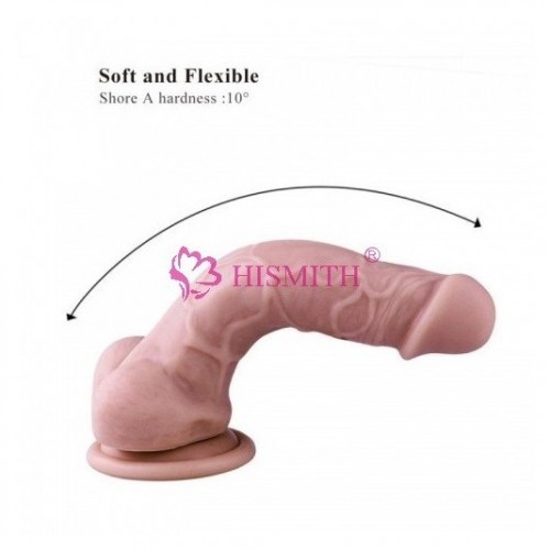 præmie silikone dildo, realistisk penis med sugekopper (små)