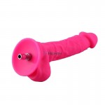9 "Silikone Dildo Til Hismith Sex Machine Med Quick Air Connector, 6.9" Insertable Længde, Pink