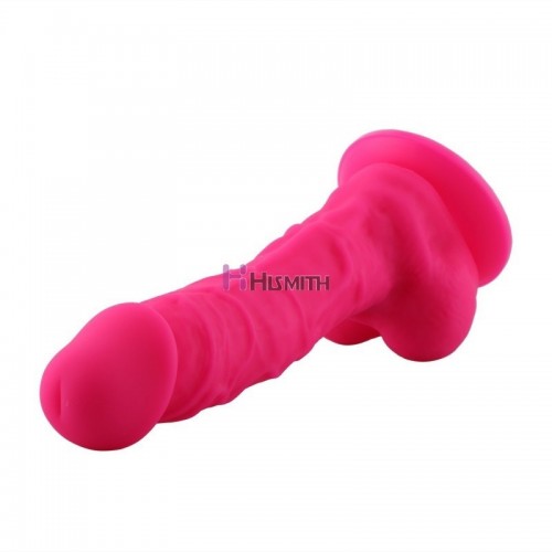 9 "silikonový dildo pro sexuální stroj Hismith s rychlým vzdušným konektorem, 6.9" vkládací délka, růžová