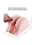 HISMISH 3D Realistic Vagina Anus But Male Masturbator Sex Toy(4.6 Pounds)