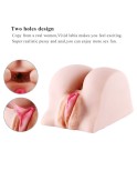 HISMISH 3D Realistic Vagina Anus But Male Masturbator Sex Toy(4.6 Pounds)
