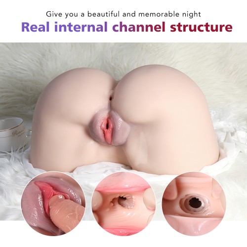 Taille réelle sexe poupée TPE silicone masturbateur masculin 3D réaliste chatte cul avec des canaux anaux vaginaux serrés