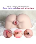 Taille réelle sexe poupée TPE silicone masturbateur masculin 3D réaliste chatte cul avec des canaux anaux vaginaux serrés