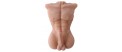 HISMITH Sex Love Doll Torso,Adult Sex Toy with Big Dildo (Flesh male doll)