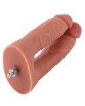 Hismith 16,51 cm dobbelt penetrerende silikone dildo til premium til sexmaskine med KlicLok-system