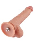 Dildo in silicone Hismith da 22,60 cm con scroto completo per macchina sessuale Hismith Premium con sistema KlicLok