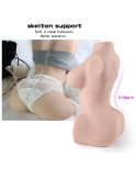 Rolan 4,3 kg realistický 3D mužský masturbátor, polodlouhá panenka s vagínem a análem