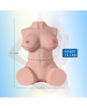 Jessie 7 kg Realistisk 3D mand masturbator, halvkrops sexdukke med vagina og anal