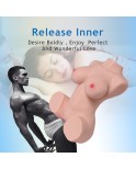 Masturbateur masculin 3D réaliste Jessie 7kg, poupée sexuelle à demi-corps avec vagin et anal