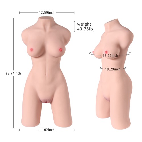 Lauren 19 kg Bambola del sesso per uomo torso-grandezza per adulti giocattolo per uomo, Masturbatore maschile Figa culo