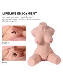 Lauren 19 kg Livsstor voksen legetøj kvinder Torso sexdukke til mænd, mandlig masturbator fisse røv med skelet-3D