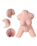 Lauren 19 kg Livsstor voksen legetøj kvinder Torso sexdukke til mænd, mandlig masturbator fisse røv med skelet-3D