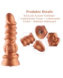 Hismith 8,46 "Spiral Grain Silicon Dildo med KlicLok-system för Hismith Premium Sex Machine - Monster Series