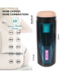 Spinta tazza di masturbazione con vibrazione a 9 frequenze per la macchina sessuale Hismith Premium con sistema KlicLok