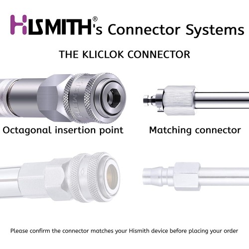Adaptateur système KlicLok de 6,5 po Hismith avec ressort pour godes Vac-U-Lock, rallonge 2 en 1