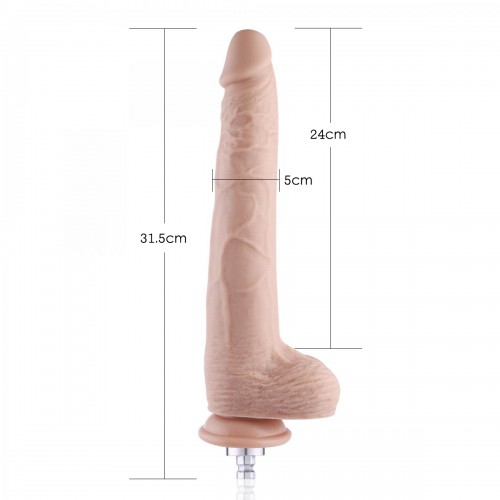 Dildo in silicone extra lungo Hismith 29,97 cm per macchina sessuale Hismith con sistema KlicLok