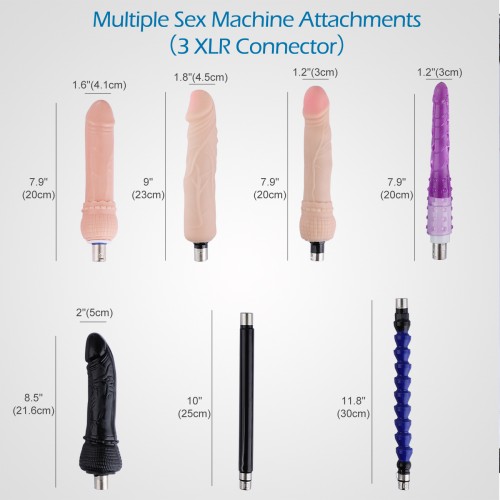 Hismith Basic automatisk jävla maskin för par, med åtta 3XLR-system Sex Machine-tillbehör