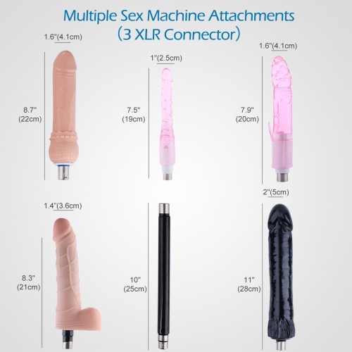 Hismith Basic Sex Machine Bundle pour femme avec 5 godes