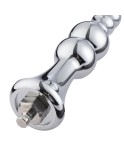 Hismith Dildo anale con perline in metallo da 8,2 pollici, bacchetta anale in alluminio liscio