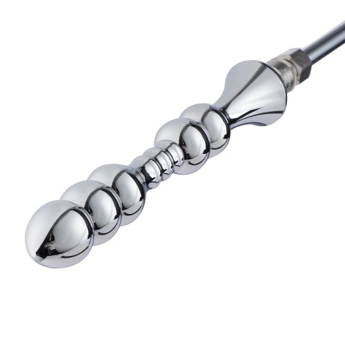 Anální dildo Hismith 8,2 ”Metal Bead, hladká hliníková anální hůlka