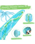 Hismith 25,7 cm Monster dildo (bläckfisk, grön) med sugkopp för Hismith Premium Sex Machine