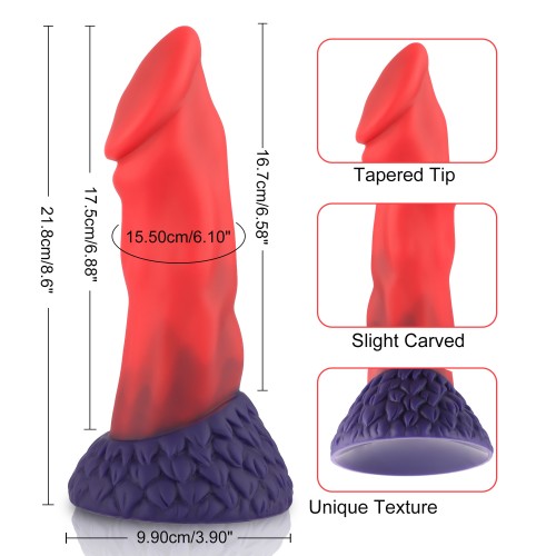Hismith 21,84 cm Flamingo dildo med sugkopp för Hismith Premium Sex Machine