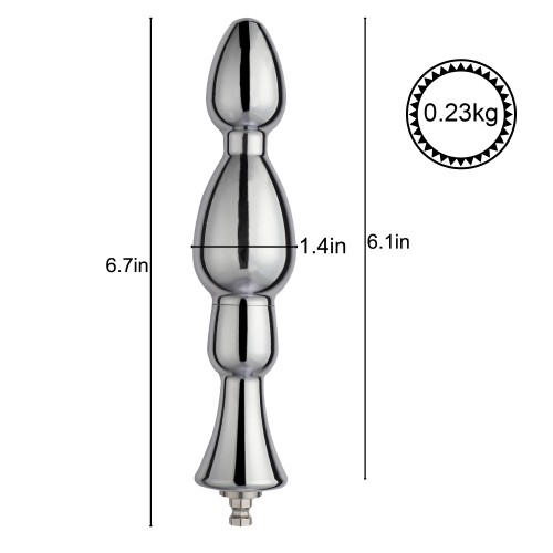 Hismith 6,15” Metal Bead Anal Dildo med KlicLok System för Premium Sex Machine