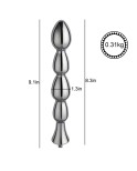 Hismith 8,43” kovové korálkové anální dildo se systémem KlicLok pro prémiový sexuální stroj