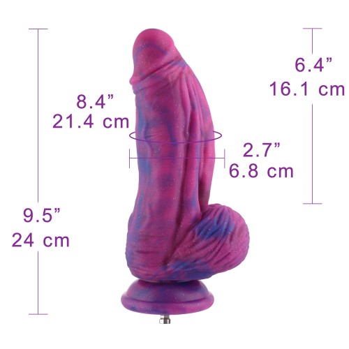 Hismith Noble Purple Sex Machine Bundle avec 4 godes fantaisie