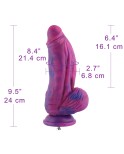 Hismith Noble Purple Sex Machine Bundle con 4 Fantasy Dildo