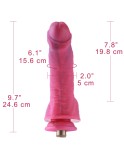 Hismith Passionate Red Sex Machine Bundle avec 4 godes fantaisie