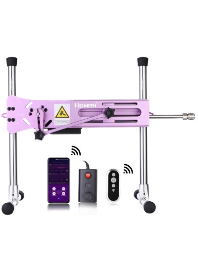 Hismith Premium Sex Machine s 20,5 cm silikonovým dildem, Kliclok System Love Machine s dálkovým ovládáním Edition, Noble Purple