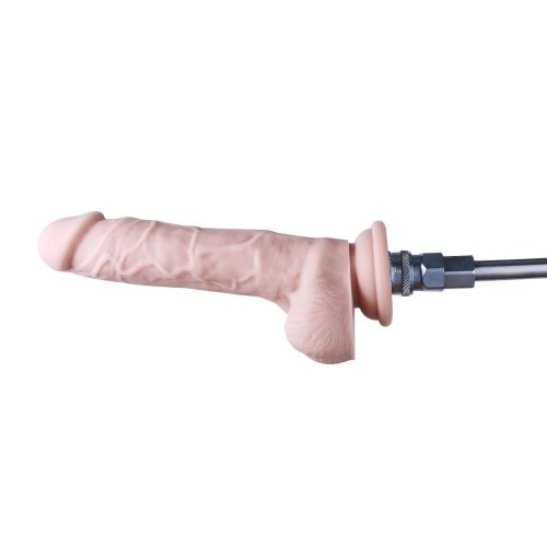 7.1" Original Silicone Dildo for Hismith Sex Machine with KlicLok Connector, 5.1" Insertable Length