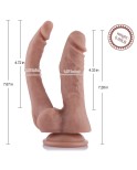 7.28" Double Penis Silicone Dildo for Premium Sex Machine with KlicLok System