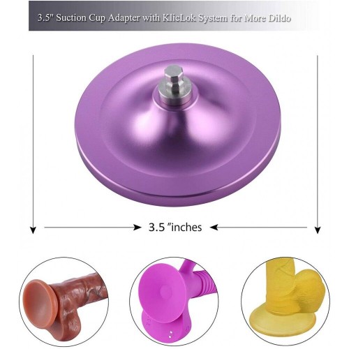 Hismith 3.5" Suction Cup Adapter with KlicLok System, Updated Universal Dildo Holder