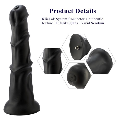 Hismith 9.54″ Plug anal en silicone avec système KlicLok pour la machine sexuelle Hismith Premium.