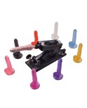 Sex Machine With 7.5 Inch Colourful Jelly Realistic Dildo